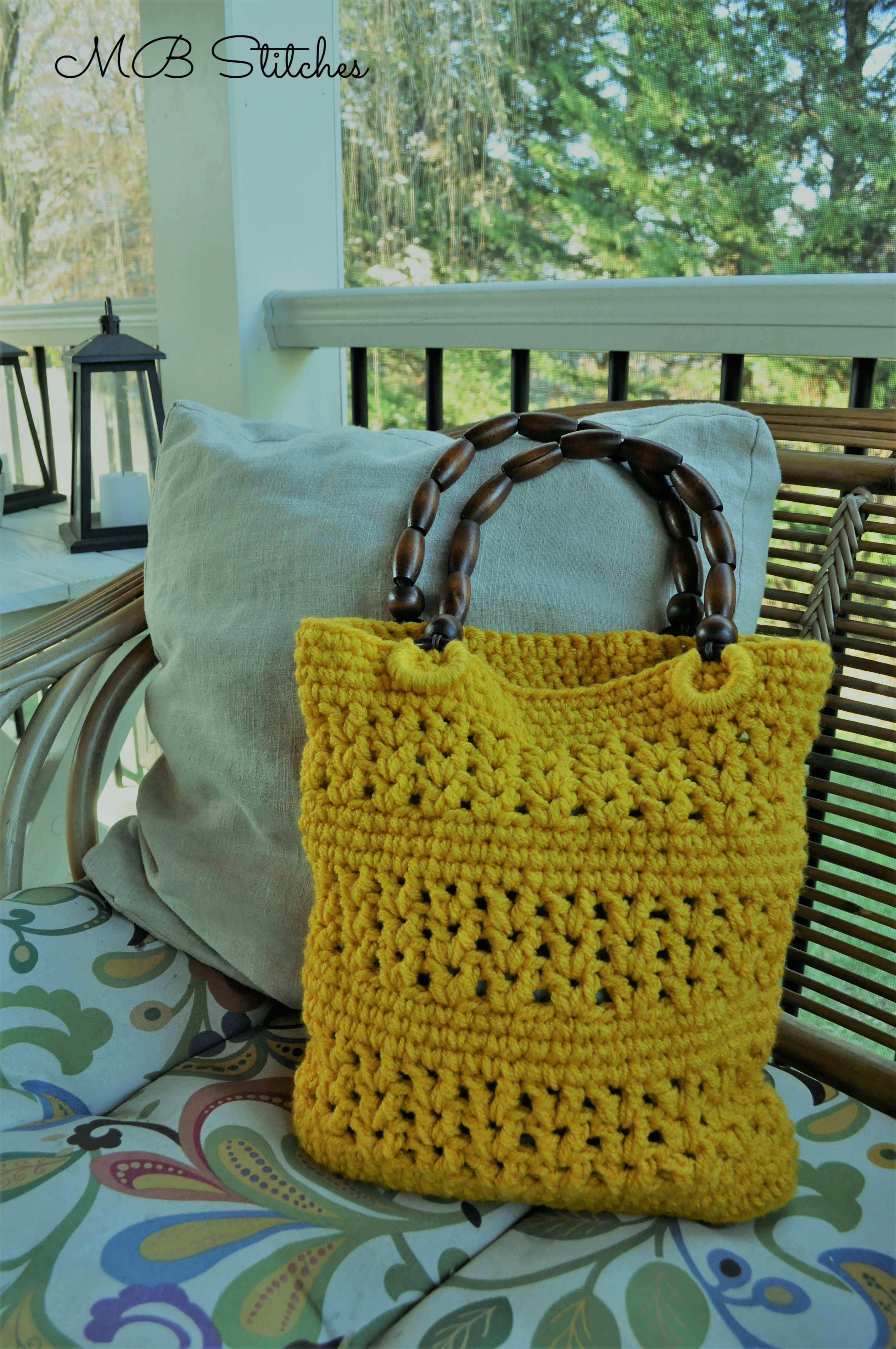 Sunny Yellow Crochet Tote - MB Stitches